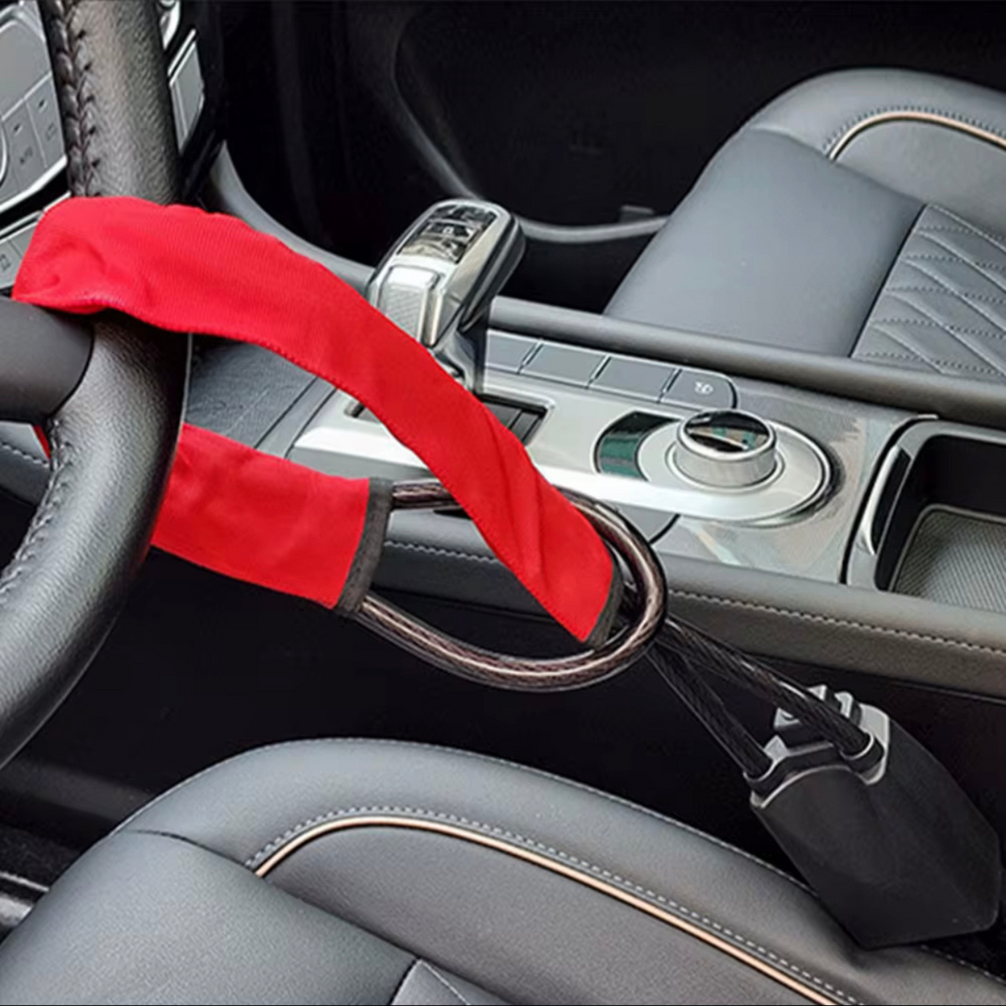 Car Shield Steering Wheel Cable Lock