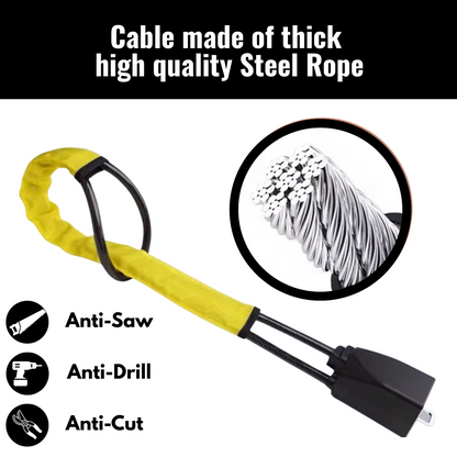 Car Shield Steering Wheel Cable Lock